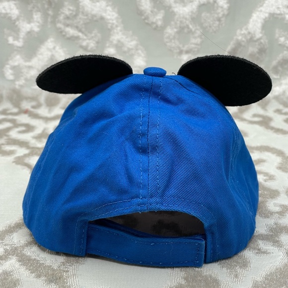 Disney Mickey Baseball Hat Adjustable Velcro with Attached Mickey Mouse Ears - Picture 2 of 4